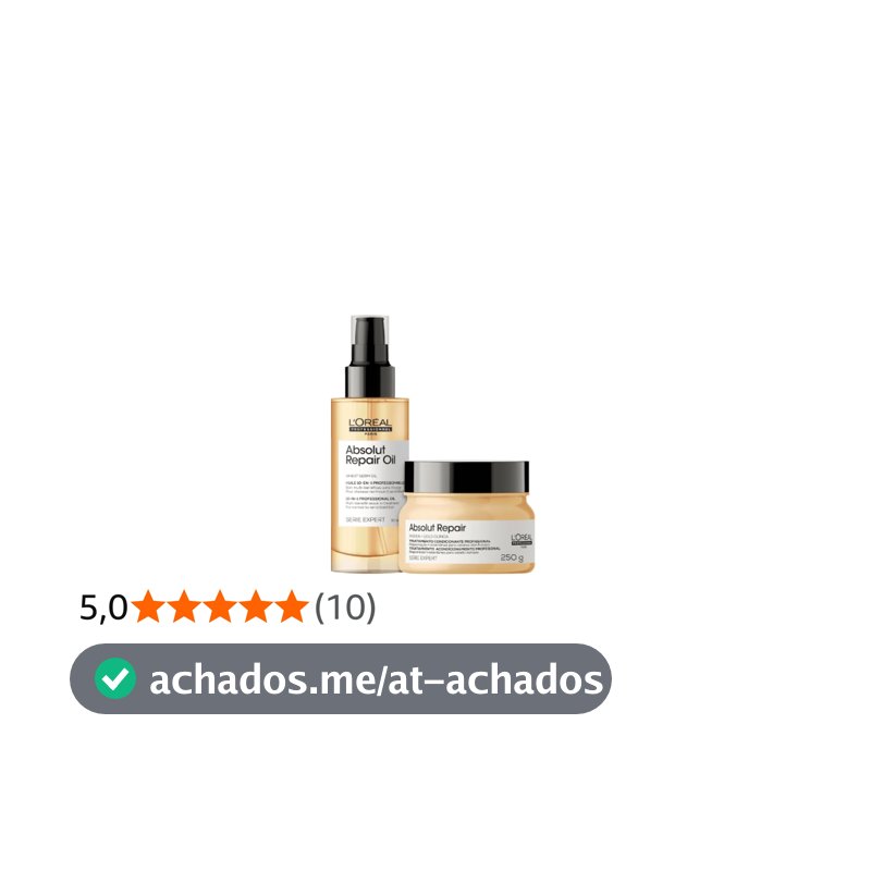 Kit L'Oréal Professionnel Serie Expert Absolut Repair Gold Quinoa Protein Máscara 250ml e Óleo 90ml (2 Produtos)