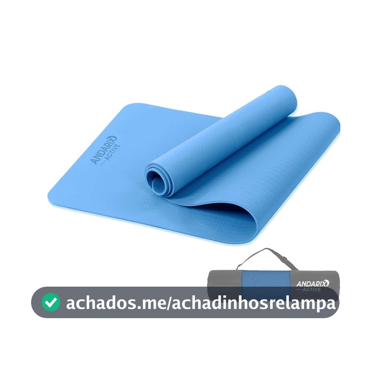 Tapete de Yoga TPE com Bolsa Antiderrapante Andarix Active