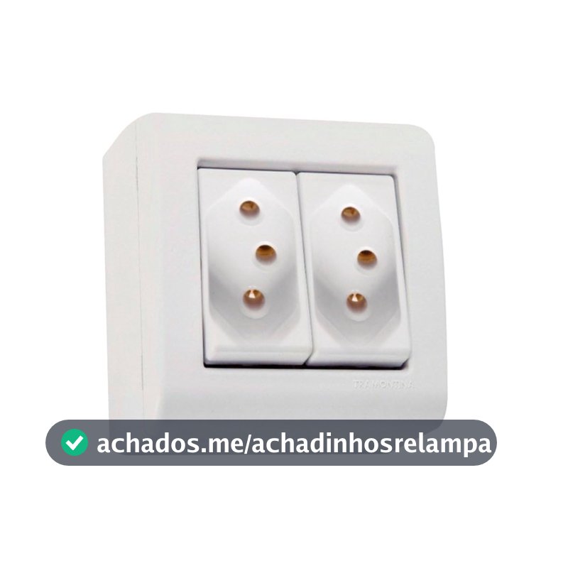 Tramontina Caixa de Sobrepor com 2 Tomadas 2P+T 20 A 250 V - LizFlex