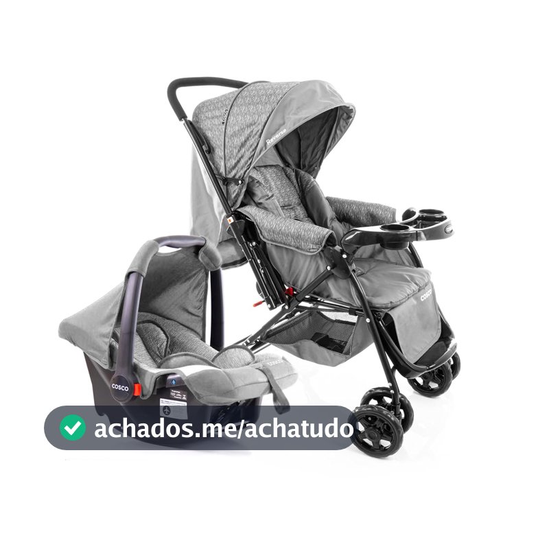 Cosco Kids, Travel System Reverse, Cinza Rajado