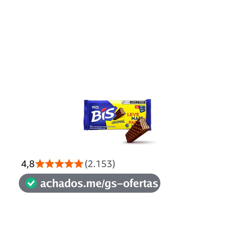 Bis Original Ao Leite - Kit com 3 unidades de 100,8g