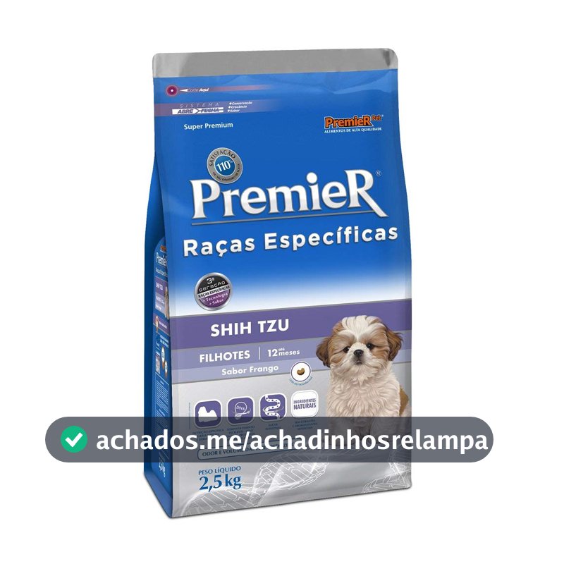 Premier - Ração Raças Específicas Shih Tzu para Cães Filhotes - 2,5kg Premier Pet Filhotes