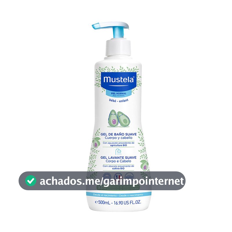 Mustela Gel Lavante Suave 500ml Sabonete Líquido Corpo e Cabelo Infantil
