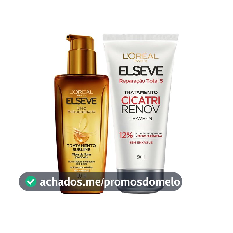 ELSEVE Kit Óleo Extraordinário L'Oréal Paris + Leave-In De Tratamento Cicatri Renov L'Oréal Paris