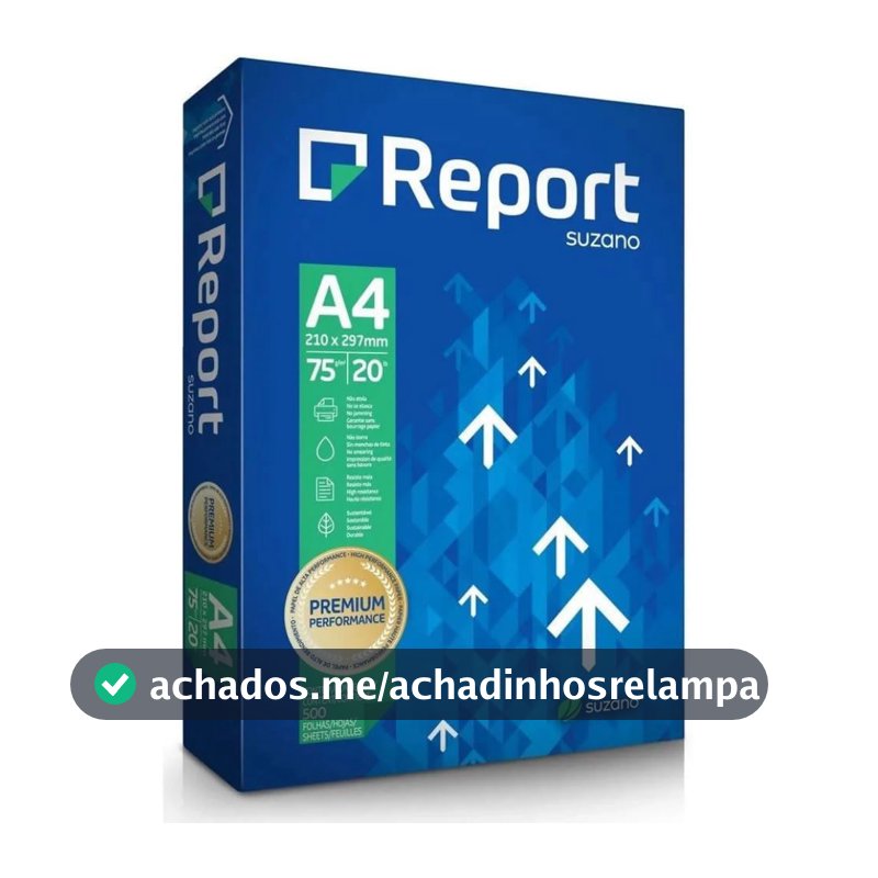 Papel Sulfite Report A4 Branco 75g 500 folhas