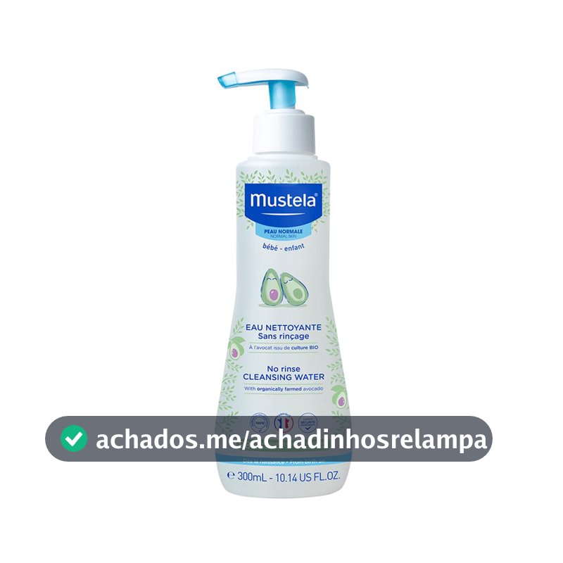 Mustela Água De Limpeza Sem Enxágue 300Ml - Água Micelar Infantil Rosto E Corpo Vegana Fórmula Biodegradável Com 98% De Ingredientes De Origem Natural