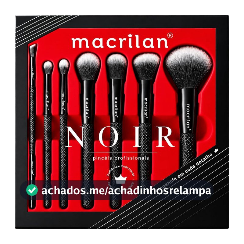 Kit de Pincéis Macrilan ED 009 Noir, 7 Unidades