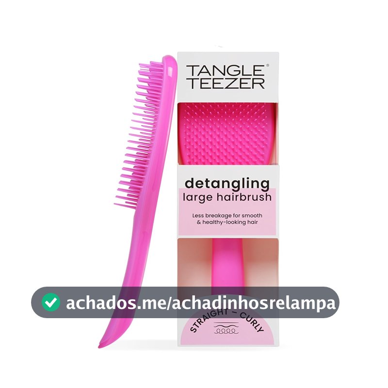Tangle Teezer - Escova de cabelo desembaraçadora The Ultimate Detangler Large para todos os tipos de cabelo. Ideal para o uso em fios úmidos Cor: Runway Pink