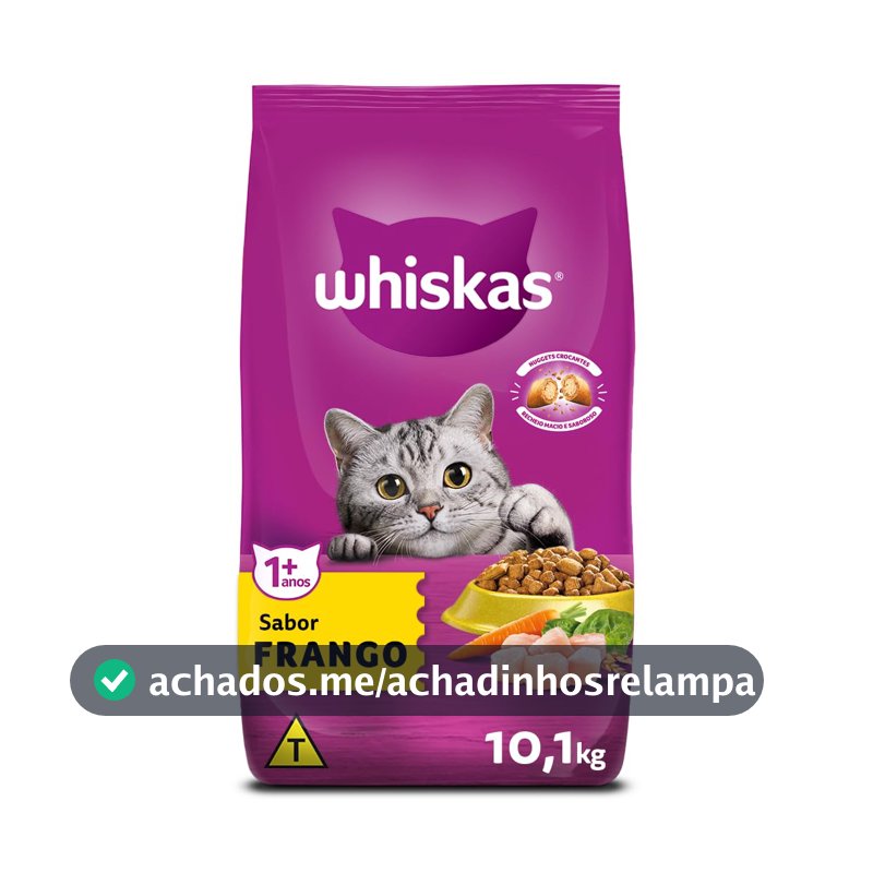 whiskas Ração Whiskas Frango Para Gatos Adultos 10 1 Kg