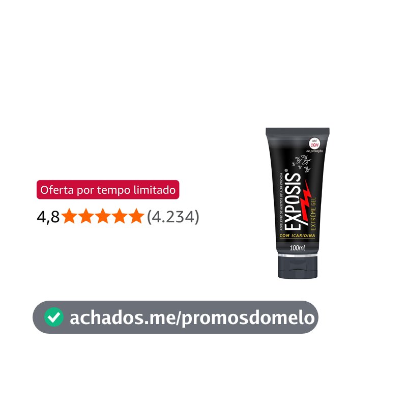 Exposis Extreme, Repelente Gel de Mosquitos, com Icaridina, Até 10h de Proteção, 100ml