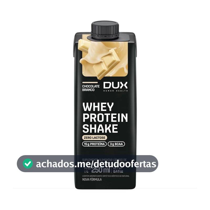 Bebida Proteica Dux Nutrition, Sabor Chocolate Branco, 250ml