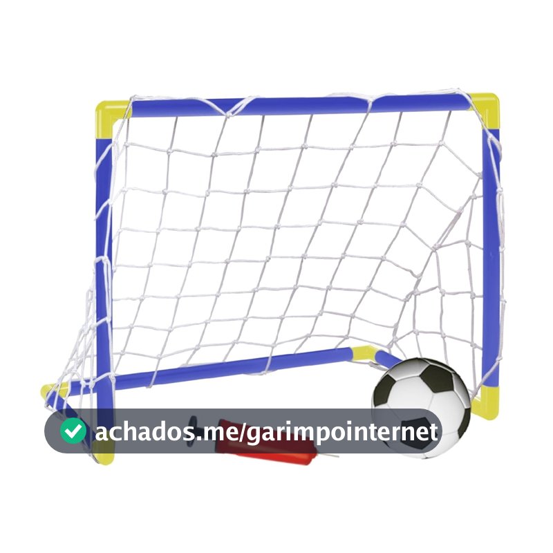 Brinquedo Futebol Kit Mini Trave Golzinho Infantil com Bola e Bomba Jogo Chute a Gol