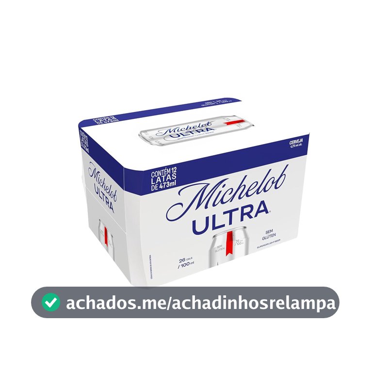 Cerveja Michelob Ultra, Lata 473ml, Pack com 12 unidades