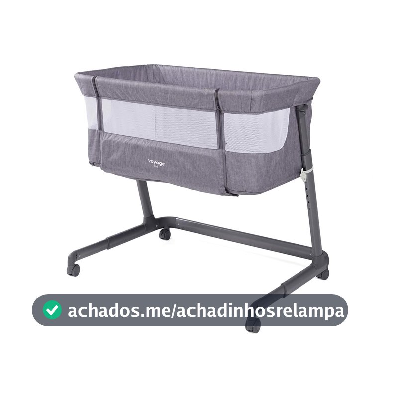 Berço Co-bed Link Cinza Mescla - Voyage