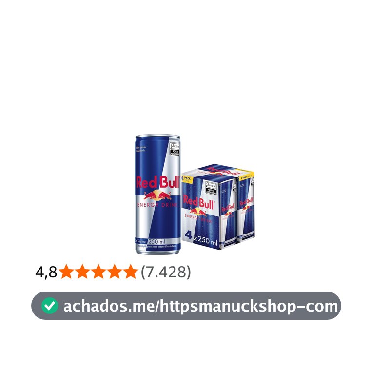 Red Bull Energético, Energy Drink, 250ml, 4 latas