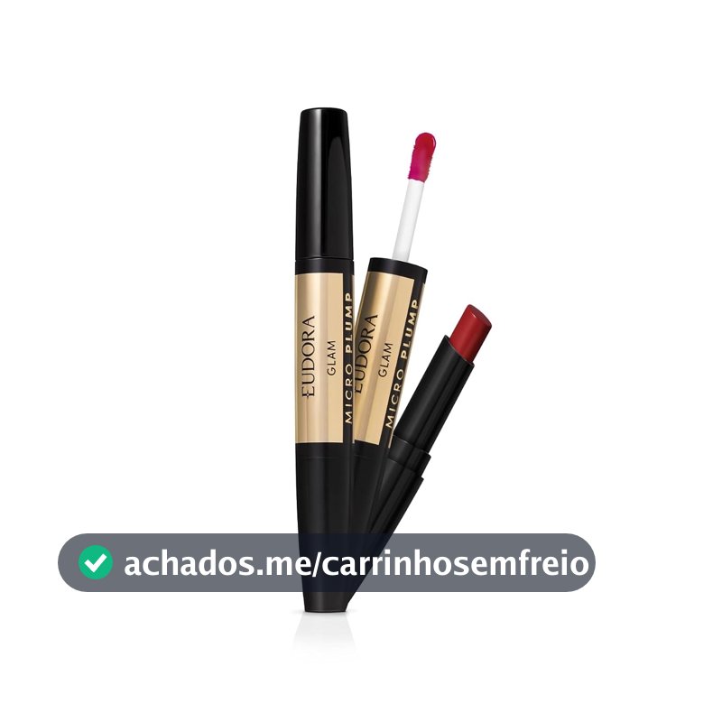 Eudora Glam Micro Plump Batom Duo Vermelho Único 1,8g