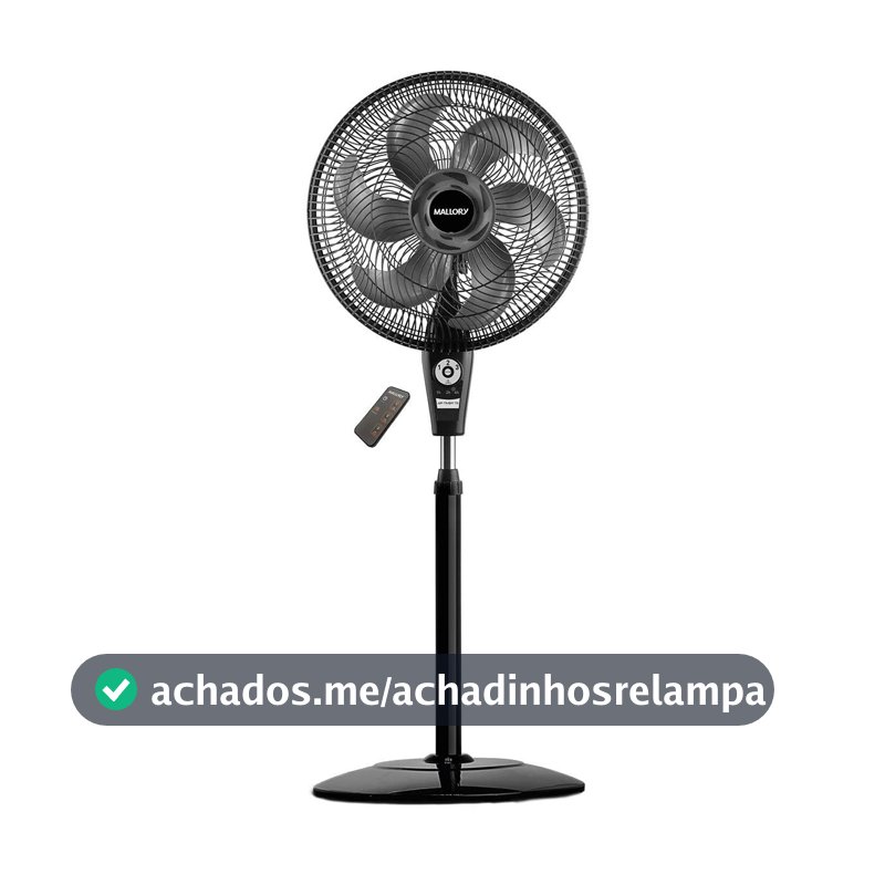 Ventilador de Coluna Mallory Air Timer TS+ Com Controle Remoto 126W, Silencioso, Com Hélice de 6 pás, Auto desligamento programável de até 7 horas - PR-GR - 127V