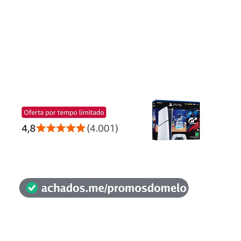 PlayStation®5 Slim Digital 825GB – Pacote ASTRO BOT e Gran Turismo 7