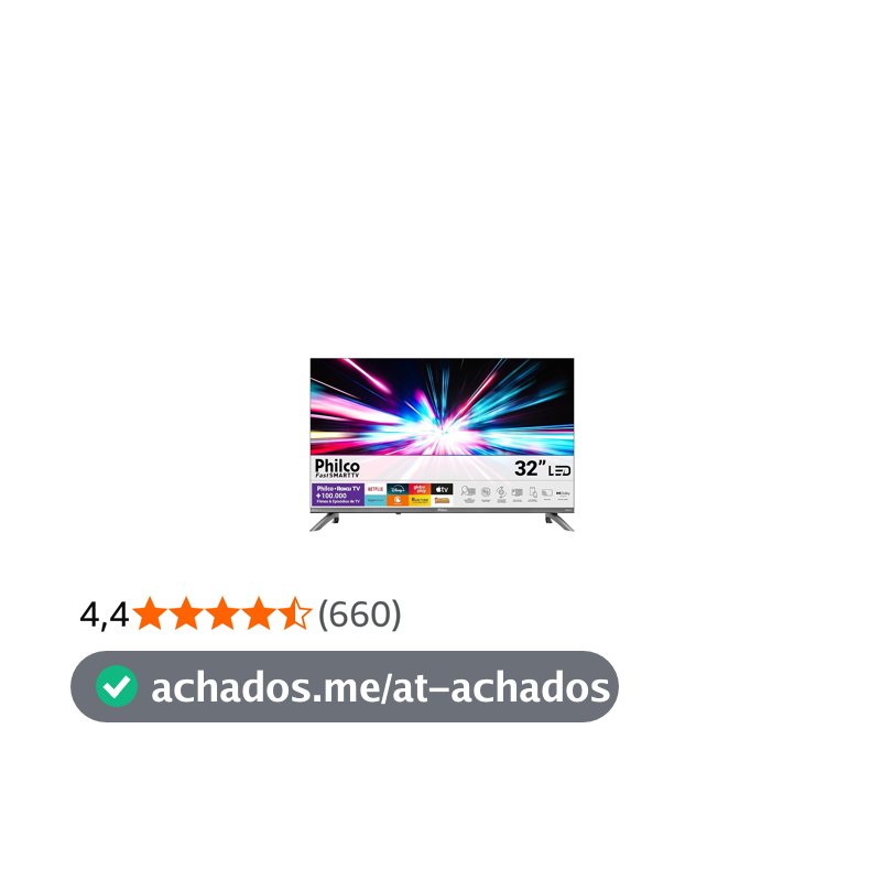 Smart TV 32" Philco Roku TV Dolby Áudio HDR10 P32CRB