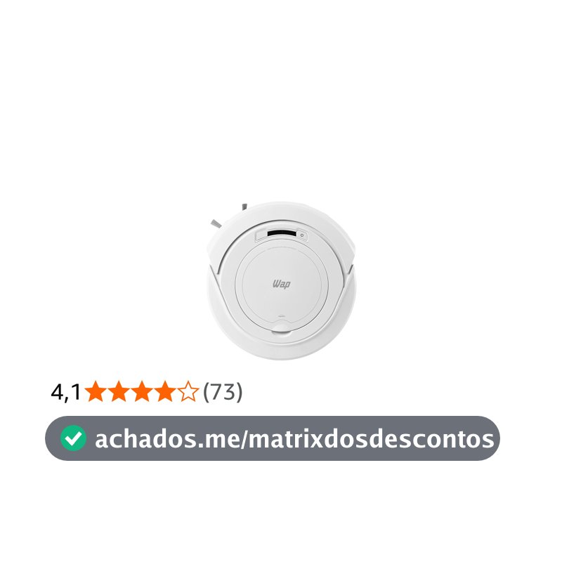 Robô Aspirador de Pó WAP Robot W90 Pérola Bivolt