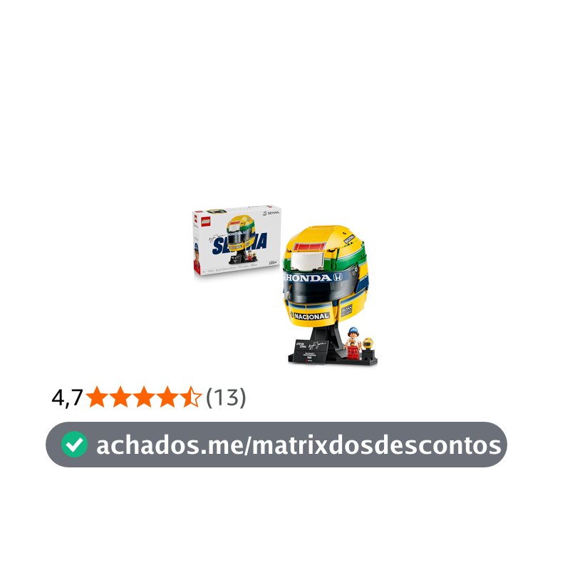 LEGO Editions Capacete do Ayrton Senna; Conjunto de Construção 43024