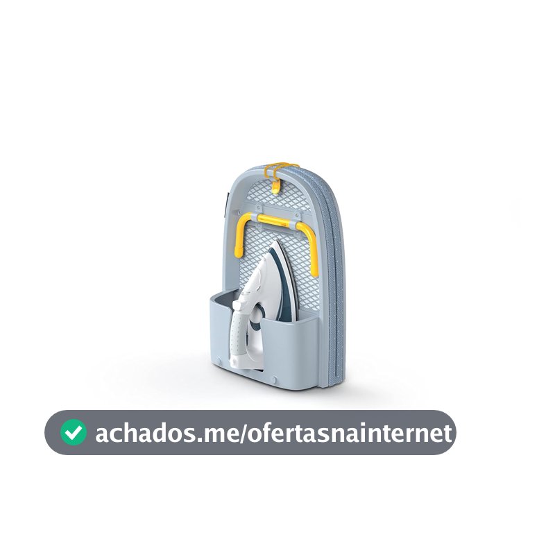 Joseph Joseph Tábua de passar de mesa dobrável de bolso com suporte de ferro e suporte de parede, economia de espaço compacta, cinza/amarelo