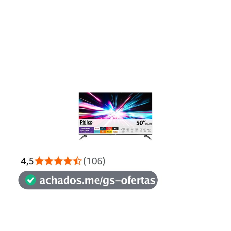 Smart TV 50” Philco P50CRB 4K LED Dolby Audio