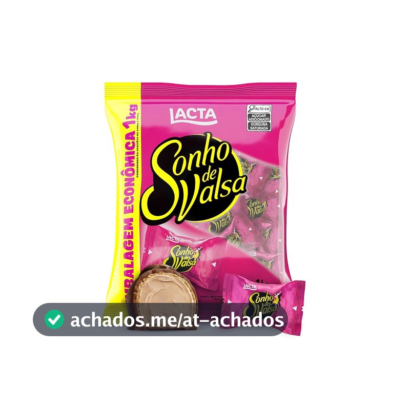 Lacta Sonho de Valsa - Wafer Recheado Sabor Chocolate Pacote 1kg