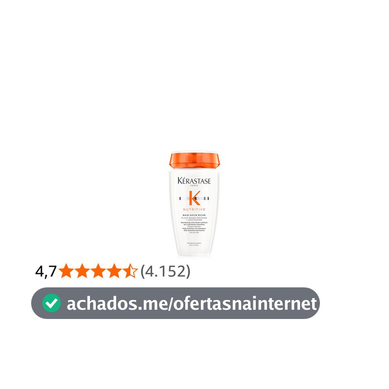 Kérastase Nutritive Bain Satin Riche Shampoo Nutritivo para Cabelos Finos e Médios, Secos e Ressecados, Nutrição Profunda com Ativos Anti-ressecamento 250ml