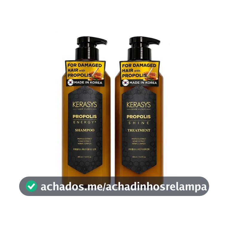 Kit Shampoo e Máscara Propolis Shine Kerasys 400ml