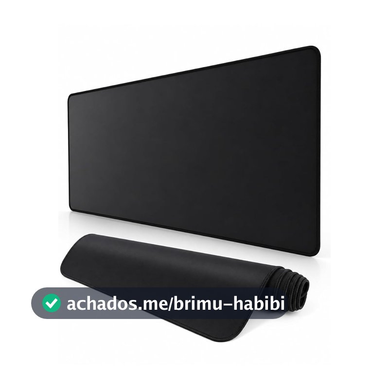 Mouse Pad Grande 90x40 cm Preto com Base Antiderrapante para Teclado e Mouse, Tapete de Mesa Extra Grande para Escritório, Home Office e Setup Gamer