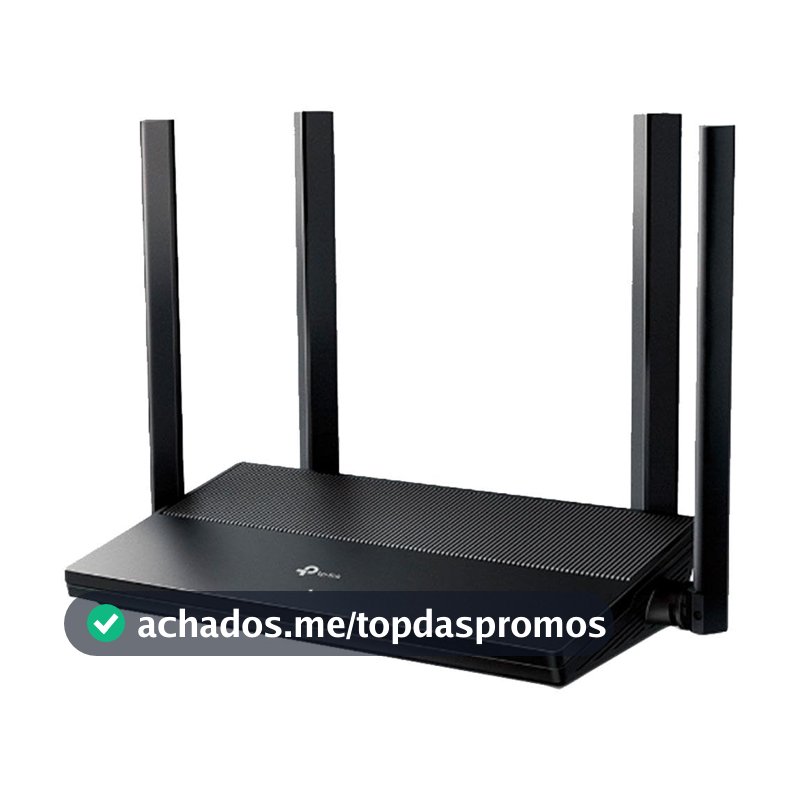 TP-Link EX1500 Roteador Wi-Fi 6 AX1500 Dual Band, 4 Portas Gigabit, EasyMesh, Cobertura de até 140 m² e Conexão para até 60 Dispositivos