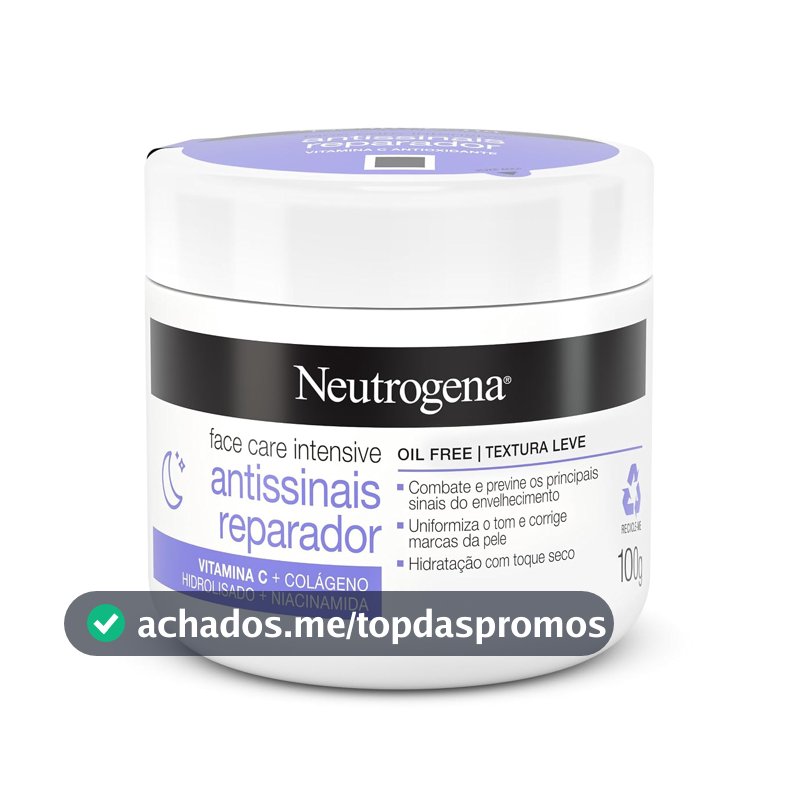 Creme Facial Hidratante Antissinais Neutrogena Face Care Intensive, 100g