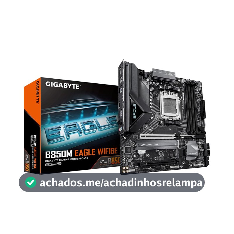 Placa-Mãe Gigabyte B850M Eagle WiFi6E, Socket AM5
