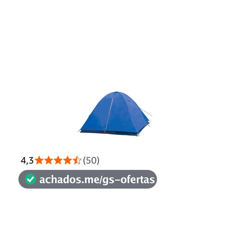 Nautika, Barraca De Camping Fox 3/4 Pessoas com Coluna D’água, Formato Iglu, Impermeabilizado, Acompanha Estacas, Cordas para Fixação, Fácil de Montar, Confortável para Pessoas Altas