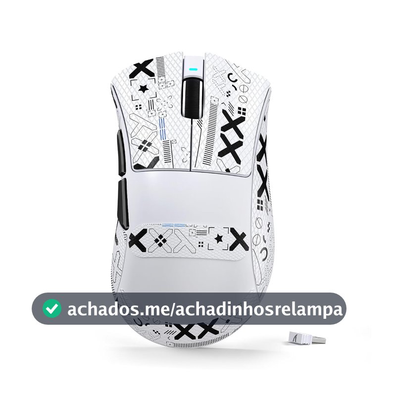 Mouse Gamer Sem Fio ATTACK SHARK V3, 65g Ultraleve, Sensor Óptico PAW3311 25K DPI, 1K Polling, Switch Mecânico, 2.4G/BT/Cabo USB