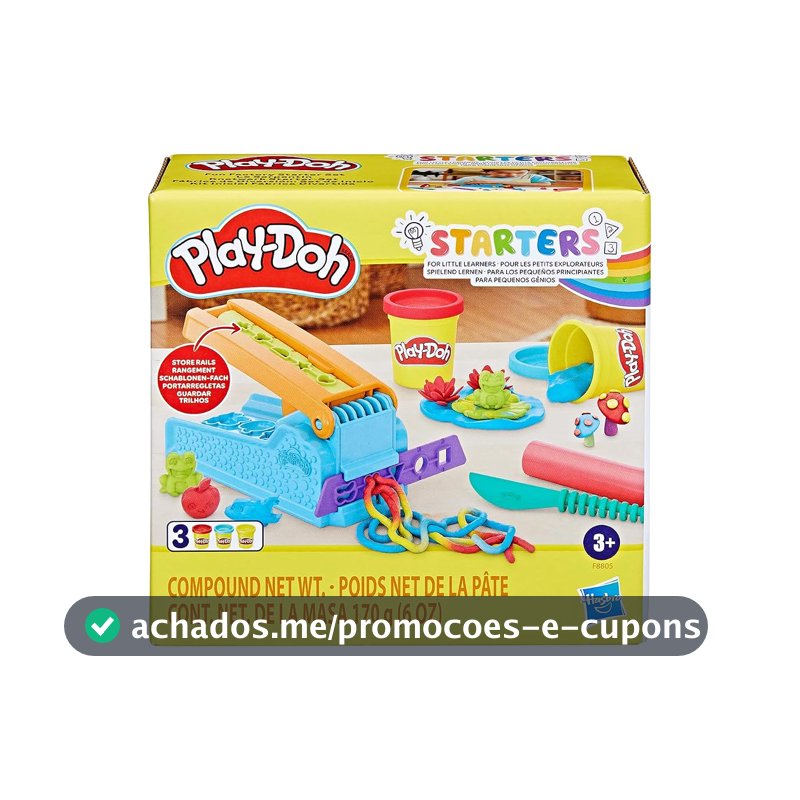 Play-Doh, Massinha de Modelar Infantil, Kit Inicial Fábrica Divertida - Conjunto de Brinquedo com Acessórios e 3 Potes - A partir de 3 Anos