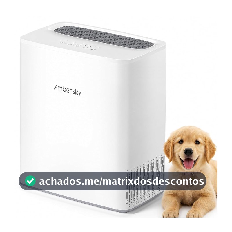 Ambersky Purificador de ar para casa, purificador de ar HEPA verdadeiro de até 2000 m² com sensor de qualidade do ar em tempo real, modo automático, modo de suspensão de 23 dB, filtro de odor de pelos