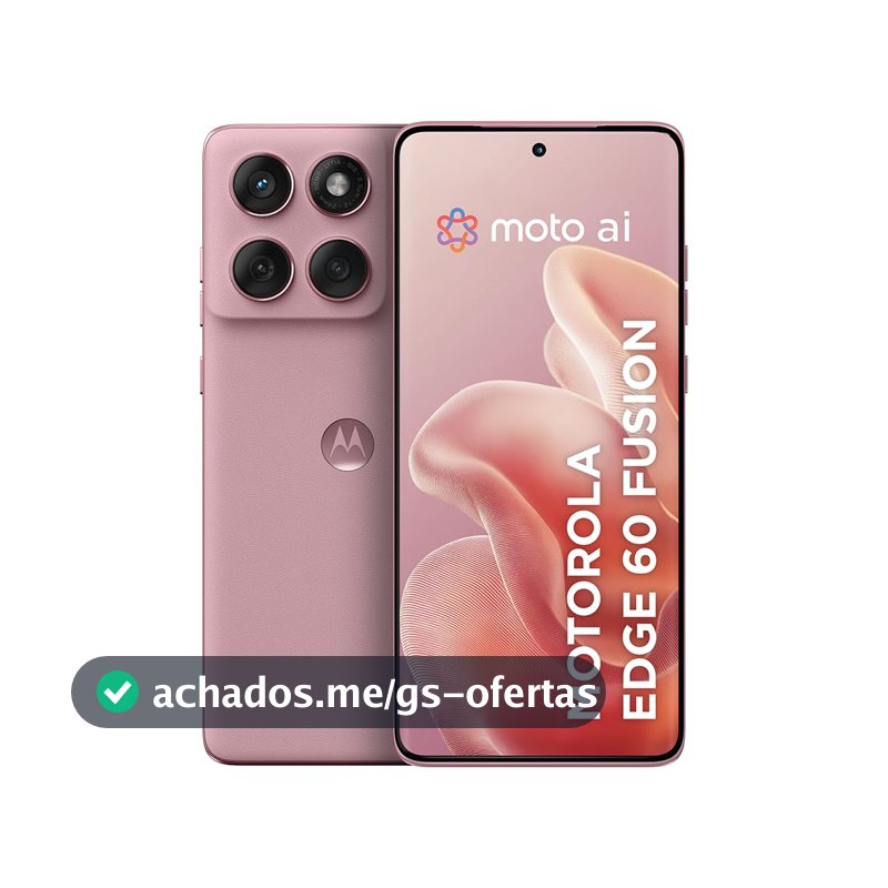 Smartphone Motorola Edge 60 Fusion 5G - 256GB 8GB RAM+8GB Ram Boost 50MP Sony AI Camera IP68 NFC - Rosa