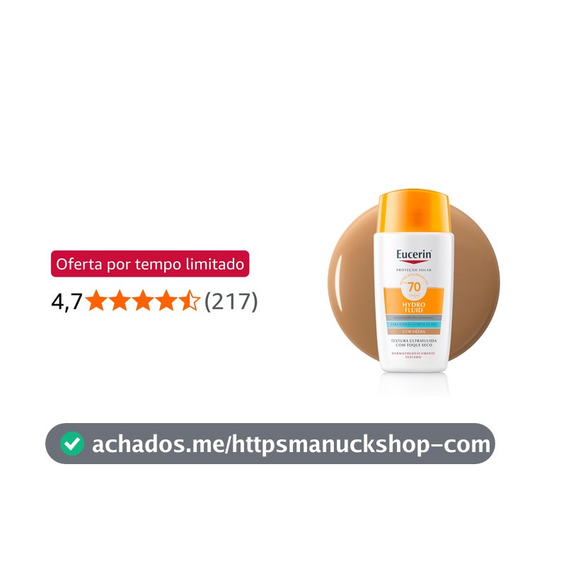 Eucerin Sun Protetor Solar Hydro Fluid Facial Cor Média FPS70 50ml