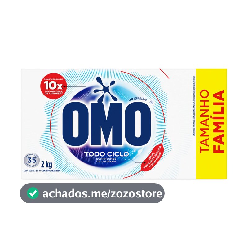 Lava-Roupas em Pó Omo Todo Ciclo Caixa 2kg