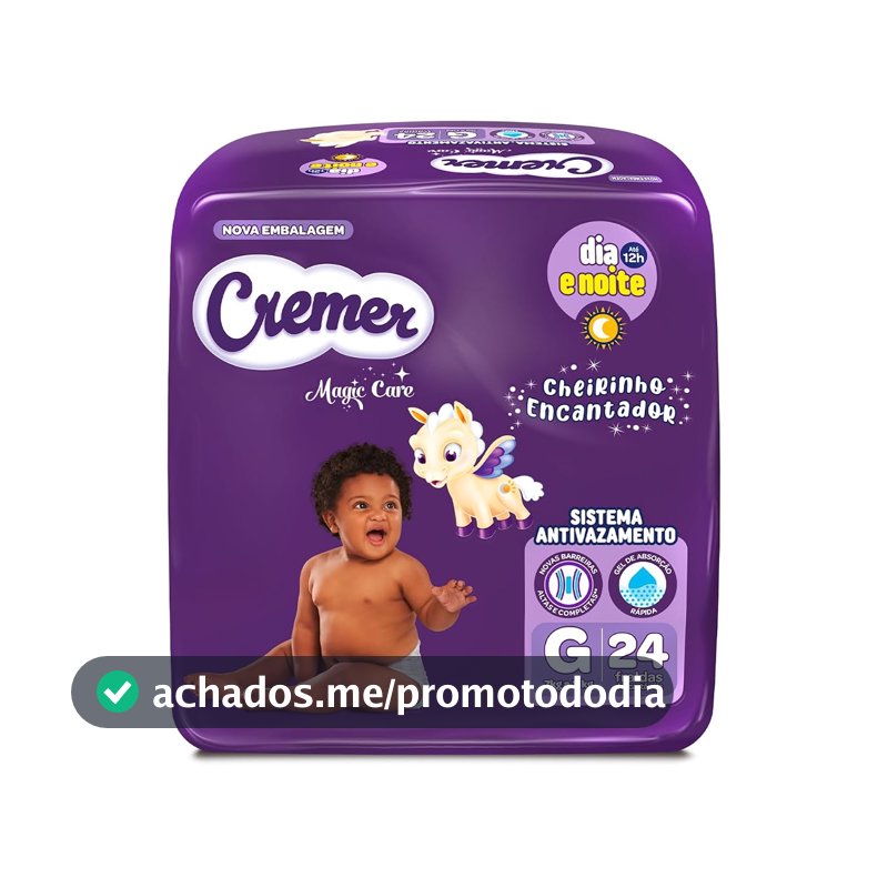 Fralda Cremer Jumbo G 24 Unidades