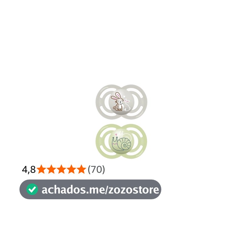 MAM Baby Kit Com 2 Chupetas Perfect Com Bico Extrafino Silicone SkinSoft para Crianças 6+ Meses Com Caixa Esterilizadora, Neutra