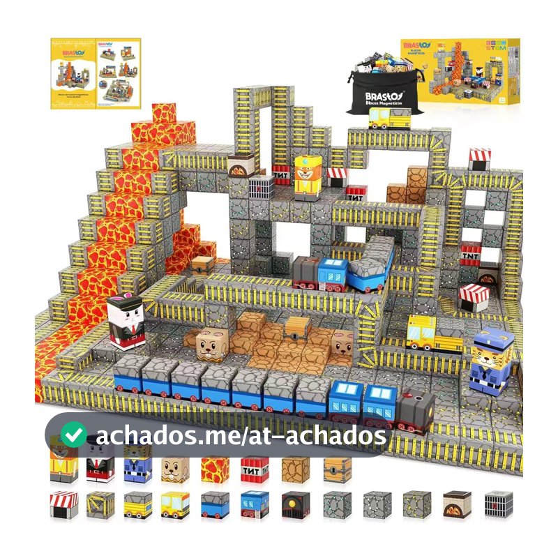 Blocos de Montar Magnéticos 84 Peças Construção 3D STEM Montessori