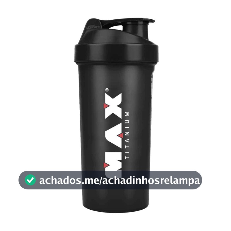 Max Titanium Coqueteleira 1 Dose (700Ml) - Preta -