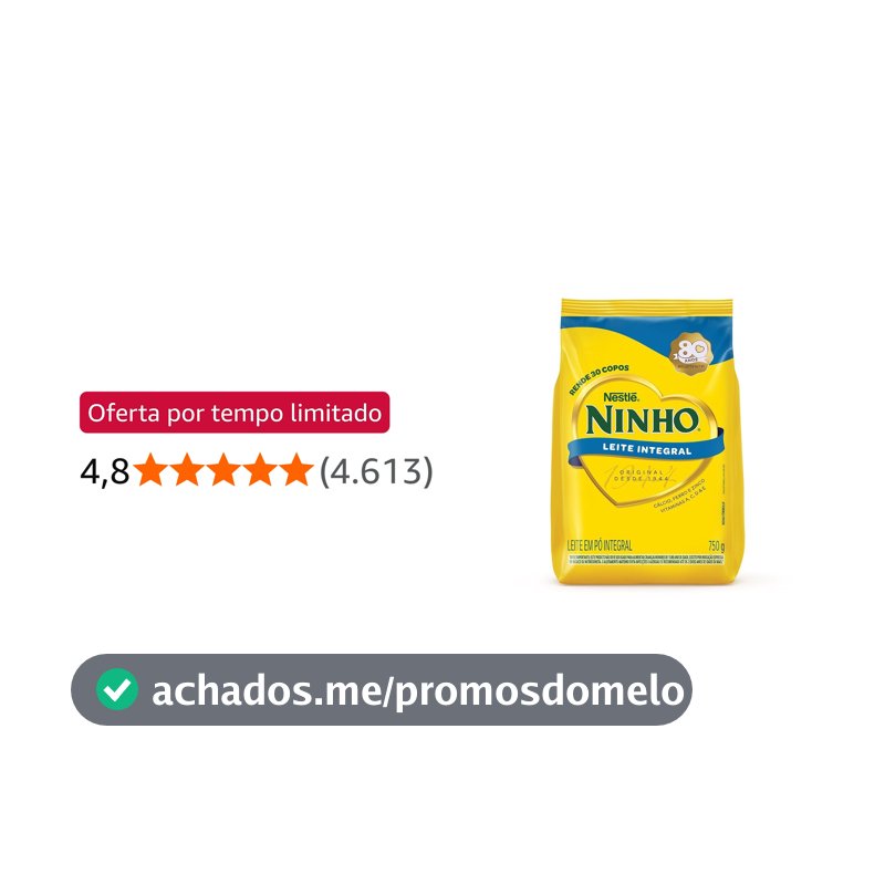 Ninho, Leite Po Integral, Pacote 750g