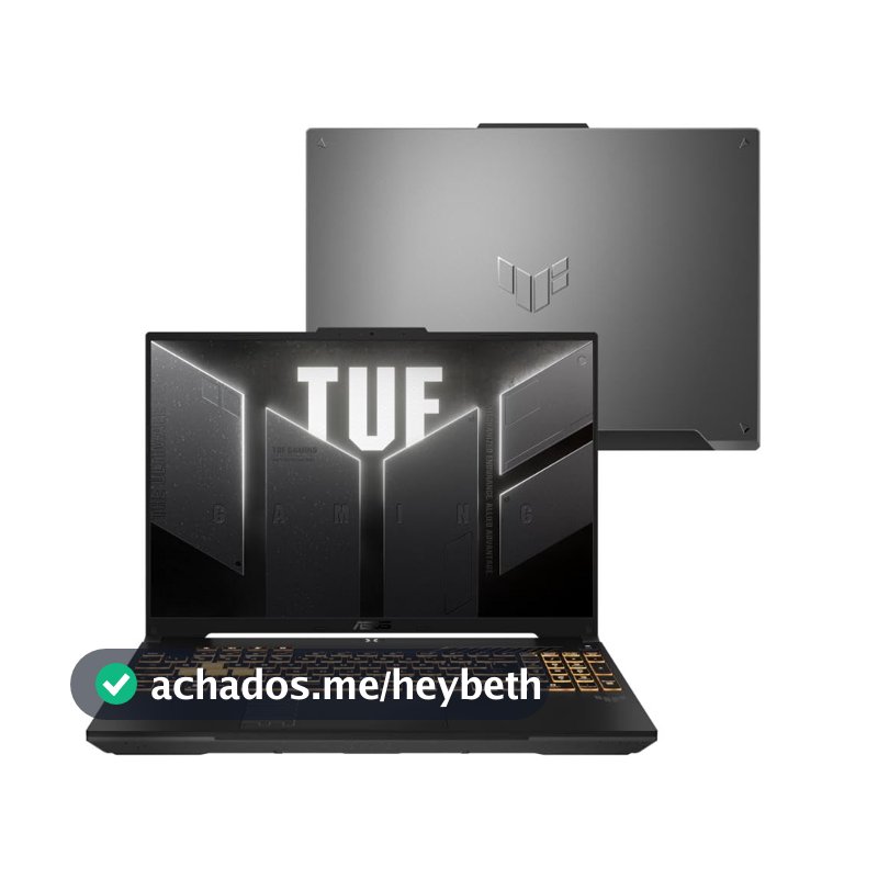 Notebook ASUS TUF Gaming F16 FX607VU RTX4050 Intel Core 5 210H 16Gb Ram 512Gb SSD Windows 11 Tela Nível IPS 16" LED 144Hz Gray - RL053W