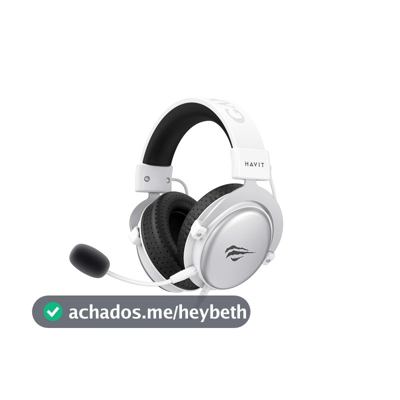 Fone De Ouvido Gamer Headset Havit H2015D Pc/Xbox/Ps4/Ps5 (Branco)