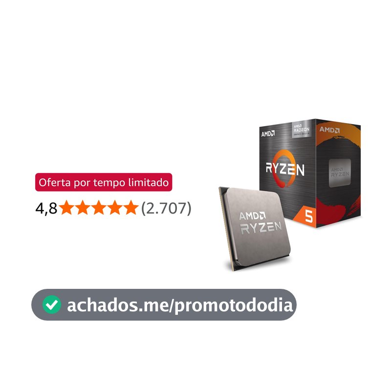 Processador AMD Ryzen 5 5600GT (AM4/6 Cores/12 Threads/4.6GHz/19MB Cache/Wraith Stealth/AMD Radeon)