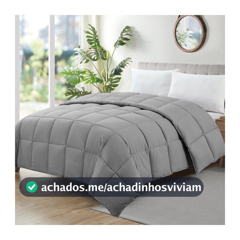 Camesa Edredom Ecopluma Toque de Pluma Queen 240x260cm - Cinza, Poliéster